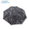 Best Selling Items Persönlichkeit Mode Englisch britischen Stil Zeitung Großhandel benutzerdefinierte Umbrella Chinese